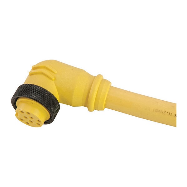 Cordset, Mini, PVC, Female, 9 Pole, 12 ft.