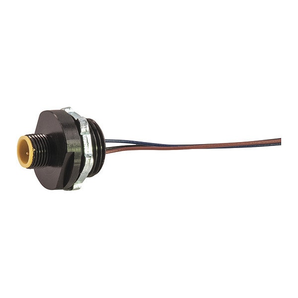 Receptacle, Single Key, Male, 4 Pole, 1 ft.
