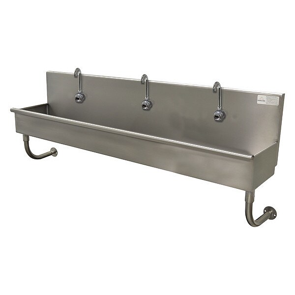 Wash Sink, ADA, Hands-Free, 3 Station