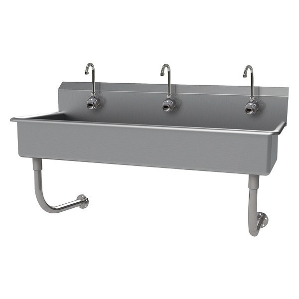 Wash Sink, NSF, ADA, Hands-Free, 3 Station