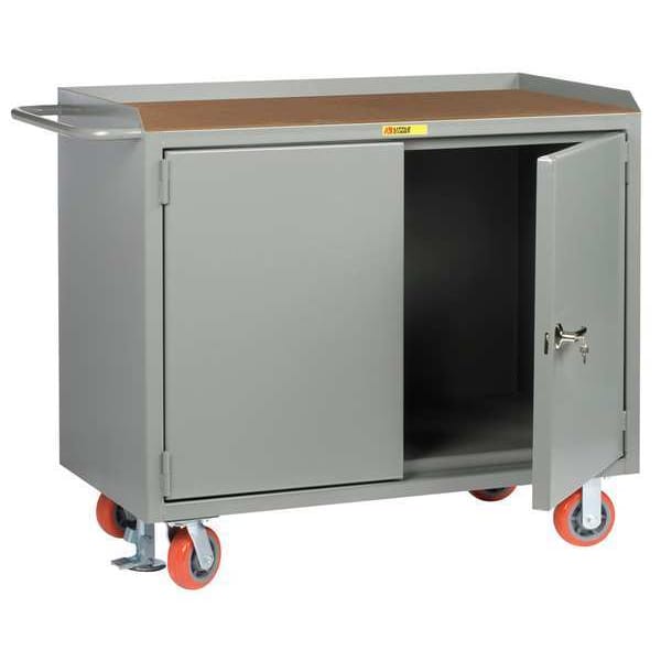 Mobile Workbench Cabinet, 3600 lb., 53" L, Includes: 1/4" Hardboard Over Steel Top Surface