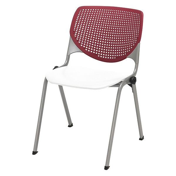 Poly Stack Chair, Burgundy Back