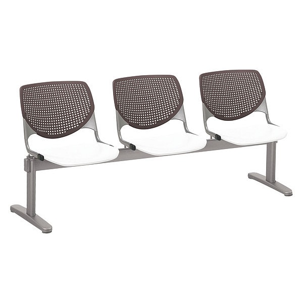 Kool Beam Seat Beam Seating, Tan Back, 71 in W 22" L 31" H, Polypropylene Seat