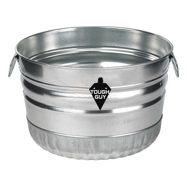 Utility Tub, 9-1/3 gal. gal., Silver