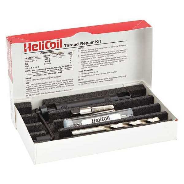 Free-Running Helical Insert Repair Kit, Helical Inserts, 7/16"-20, Plain 18-8 Stainless Steel
