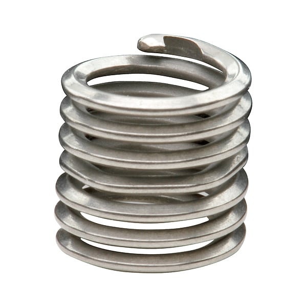 Tangless Helical Insert, Free-Running, #6-32 Thrd Sz, 18-8 Stainless Steel, 100 PK