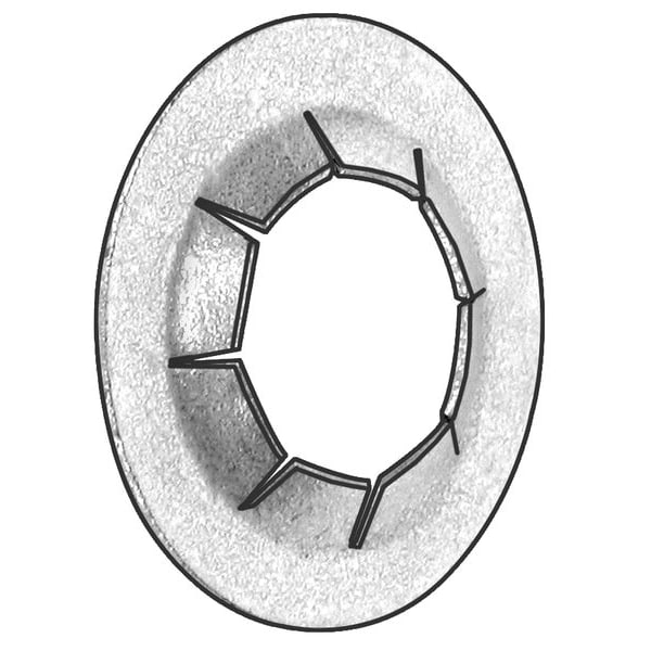 Push Nut, Stud Retention, Stl, 1/4 In, PK200
