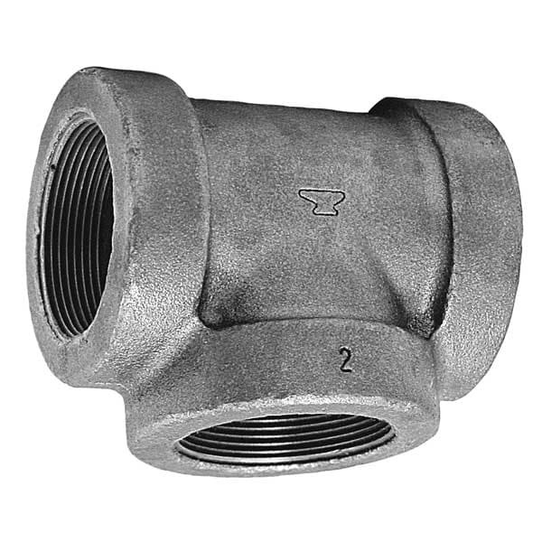 Reducing Tee Reducing Tee, 3" x 3" x 2" Pipe, FNPT, Cast Iron, Class 125