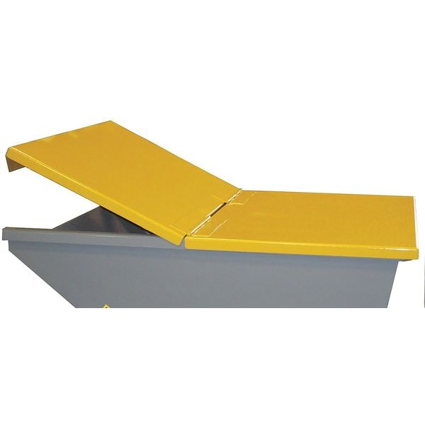 Hopper Lid, Gray, Fits 2 cu. yd.