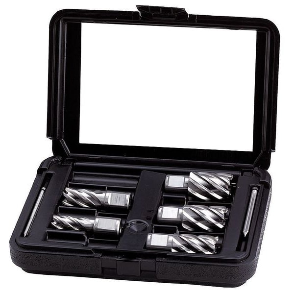 Annular Cutter Set, M2 HSS, 1 In D, 5 Pc