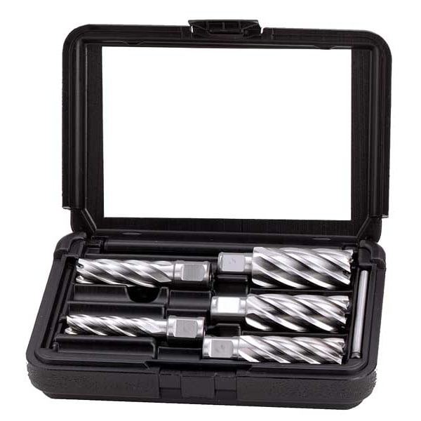 Annular Cutter Set, M2 HSS, 2 In D, 5 Pc