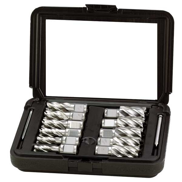 Annular Cutter Set, M2 HSS, 1 In D, 11 Pc