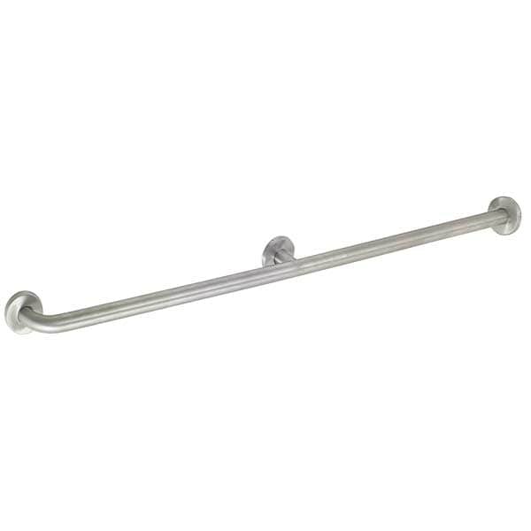 Wall Mount Grab Bar Toilet Partition, 48" L, Stainless Steel, Satin
