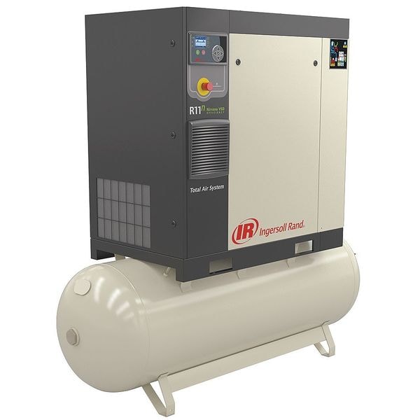 Rotary Screw Air Compressor, 7 1/2hp, Horz