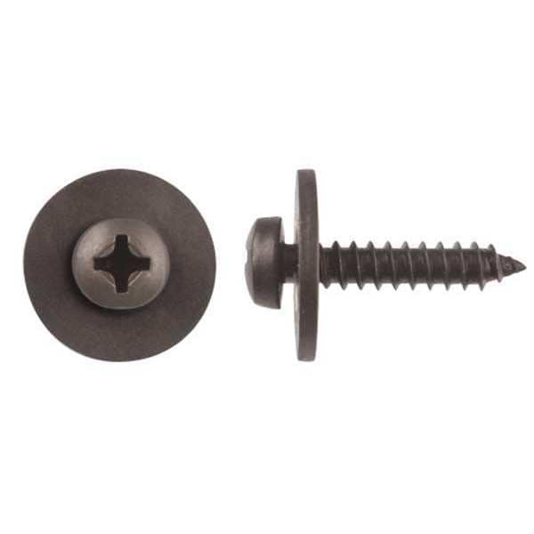 Sheet Metal Screw, M4.20 x 20 mm, Black Phosphate Steel Pan Head Phillips Drive, 50 PK