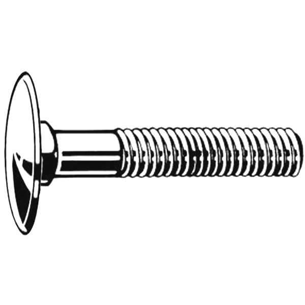 Step Bolt, 5/16"-18, 1-1/4 in L, Steel, A307B, Plain, 50 PK