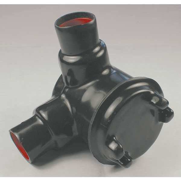 Conduit Box Junction Box, 1 in, PVC, PVC Coated, Black