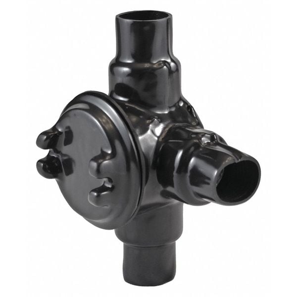 Conduit Box Junction Box, 1 in, PVC, PVC Coated, Black