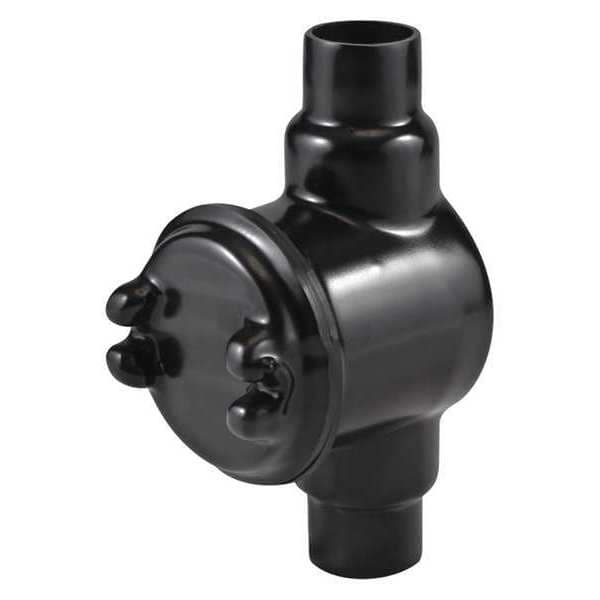 Conduit Box Junction Box, 1 in, PVC, PVC Coated, Black