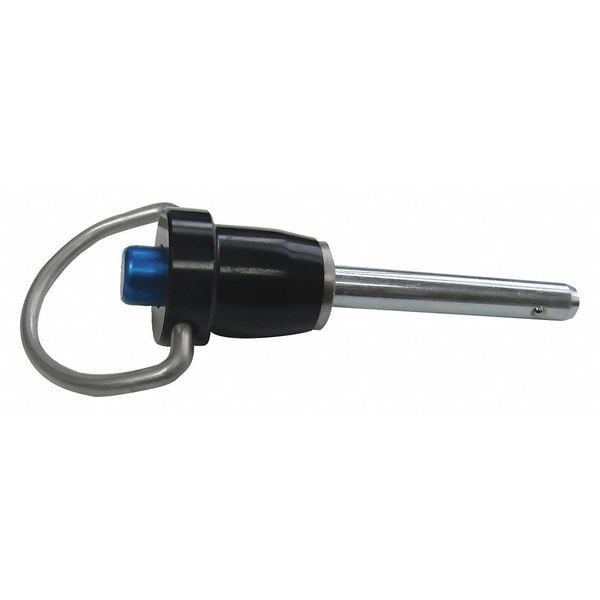 Ball Lock Pin, Pull Ring, 1/2" Pin Dia.