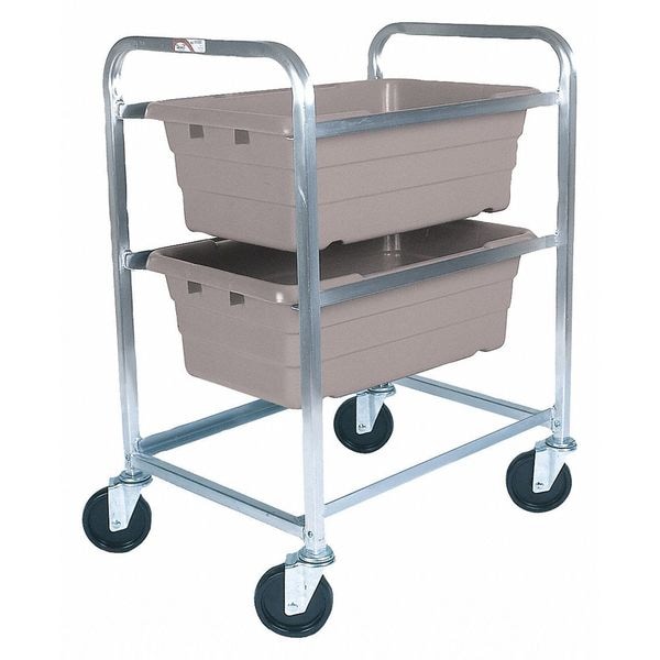 Lightweight Corrosion-Resistant Vertical Rack-Style Tub Cart, 600 lb Load Capacity, 25 in Overall L