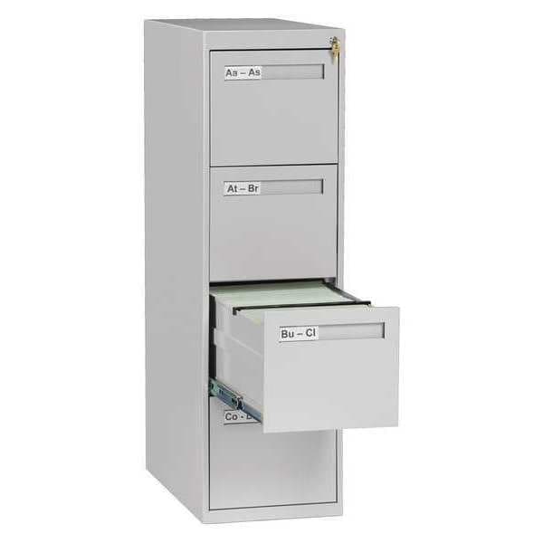 14-15/16" W 4 Drawer Light Gray, Letter