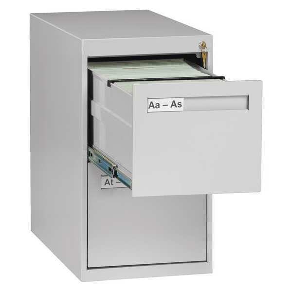14-15/16" W 2 Drawer Light Gray, Letter