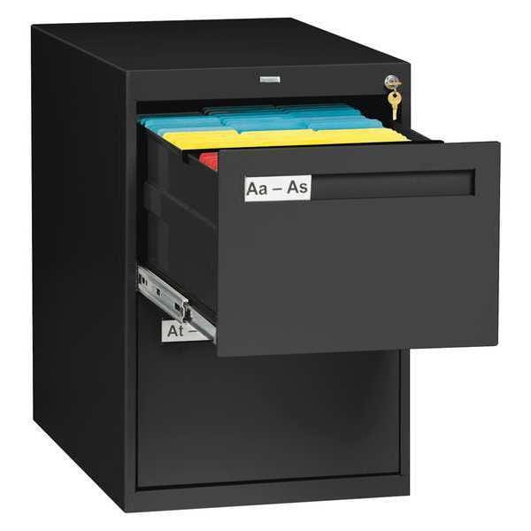 17-15/16" W 2 Drawer Black, Legal