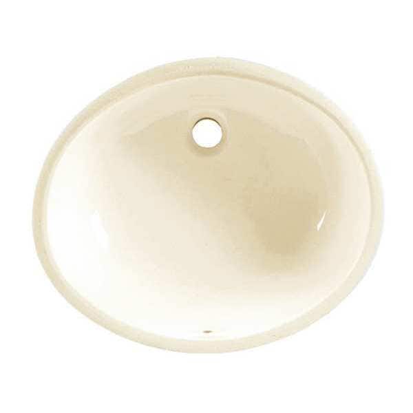Undermount Bathroom Sink, Vitreous China, Linen, Number of Stations: 1