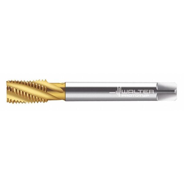 Spiral Flute Tap, M20-2.50, Modified Bottoming, Metric Coarse, 5 Flutes, TiN