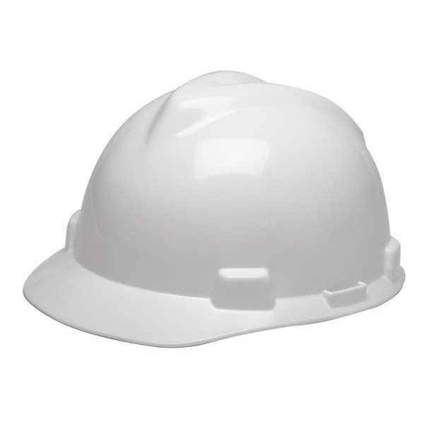 Front Brim Hard Hat, Ratchet (4-Point), White