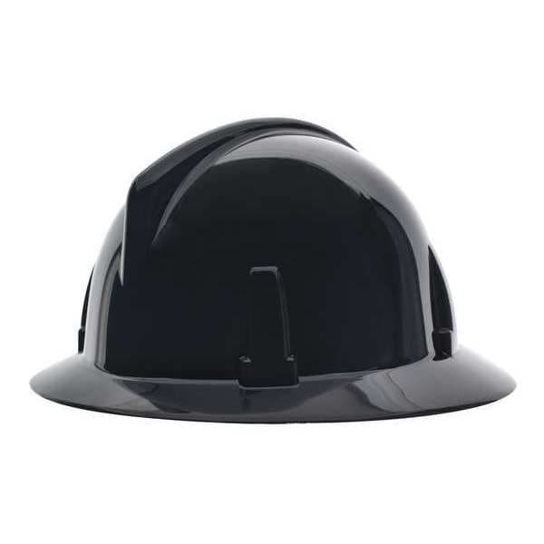 Hard Hat, Topgard, Polycarbonate, Ratchet (4-Point), Type 1, Class E, Black