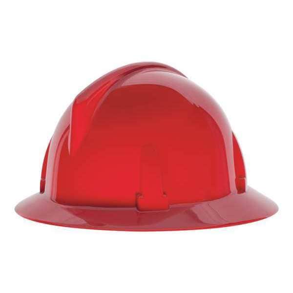 Hard Hat, Topgard, Polycarbonate, Ratchet (4-Point), Type 1, Class E, Red