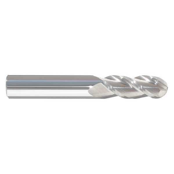Ball End Mill, 1" Dia, Carbide