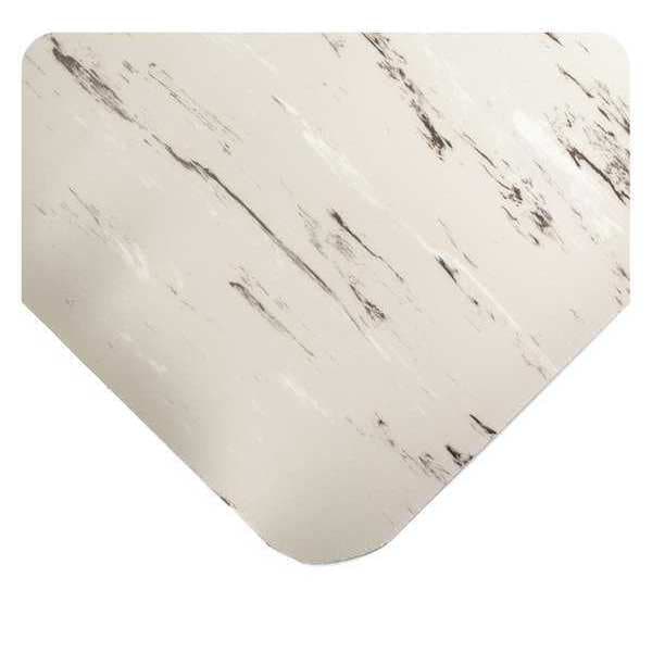 Antifatigue Mat, 10 ft. L x 2 ft. W, 1/2" Thickness, Marble, Gray