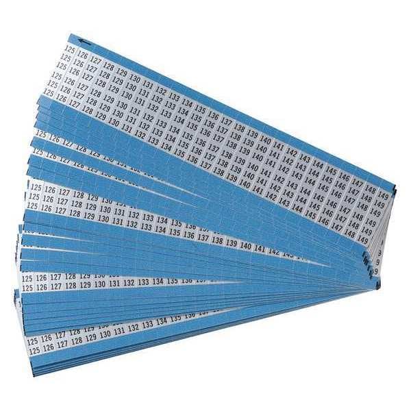 Wire Markers, Legend 125-149, Blk/Sil, PK25