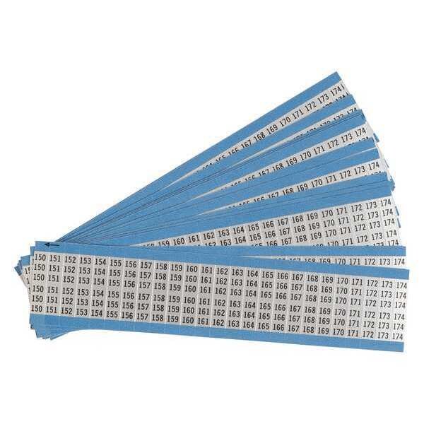 Wire Markers, Legend 150-174, Blk/Sil, PK25