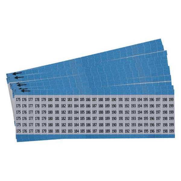 Wire Markers, Legend 175-199, Blk/Sil, PK25