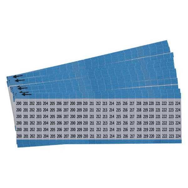 Wire Markers, Legend 200-224, Blk/Sil, PK25