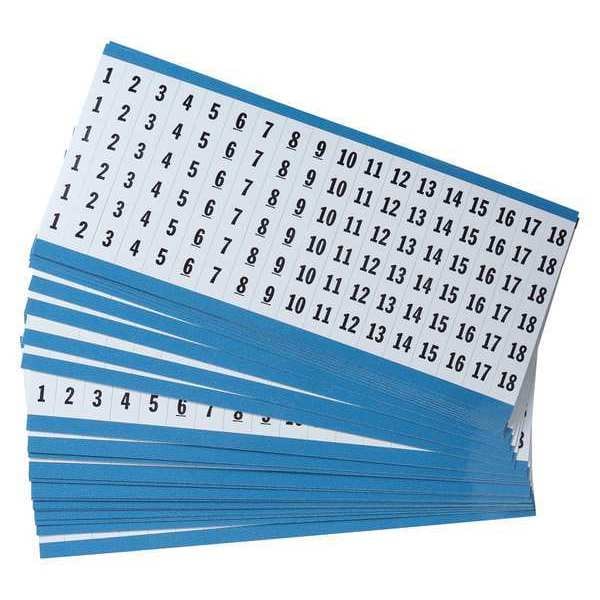 Wire Markers, Legend 1-18, Black/Wht, PK25