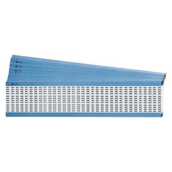 Wire Markers, Legend 463-495, Blk/Wht, PK25