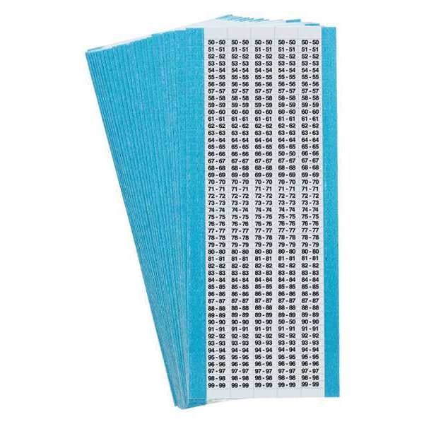 Wire Markers, Legend 50-99, Blk/Wht, PK25