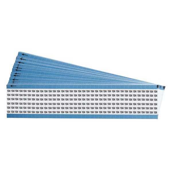 Wire Markers, Legend 104, Black/White, PK25, TWM-104-PK