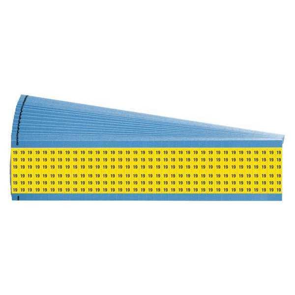 Wire Markers, Legend 19, Black/Yellow, PK25
