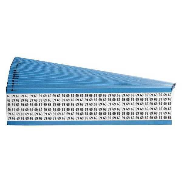 Wire Markers, Legend 69, Black/White, PK25, WM-69-PK