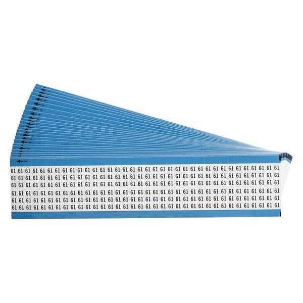 Wire Markers, Legend 61, Black/White, PK25