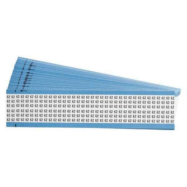 Wire Markers, Legend 62, Black/White, PK25