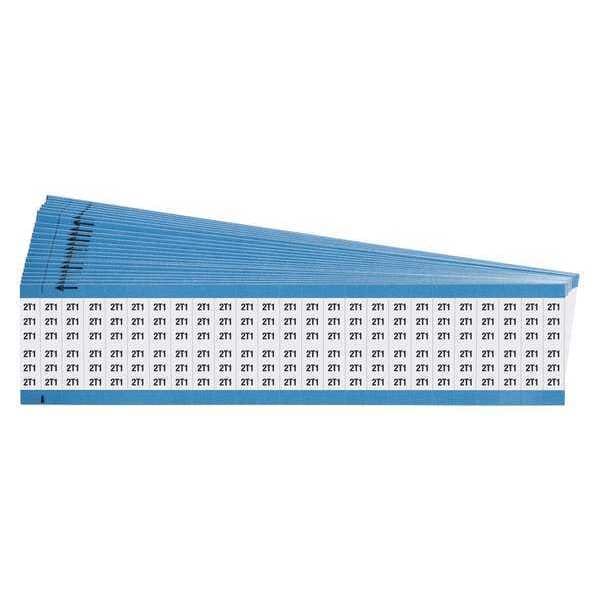 Wire Markers, Legend 2T1, Black/White, PK25