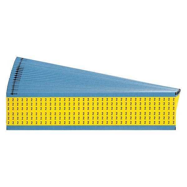 Wire Markers, Legend 2, Black/Yellow, PK25