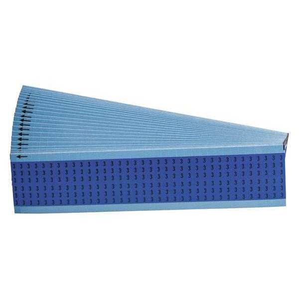 Wire Markers, Legend 3, Black/Blue, PK25